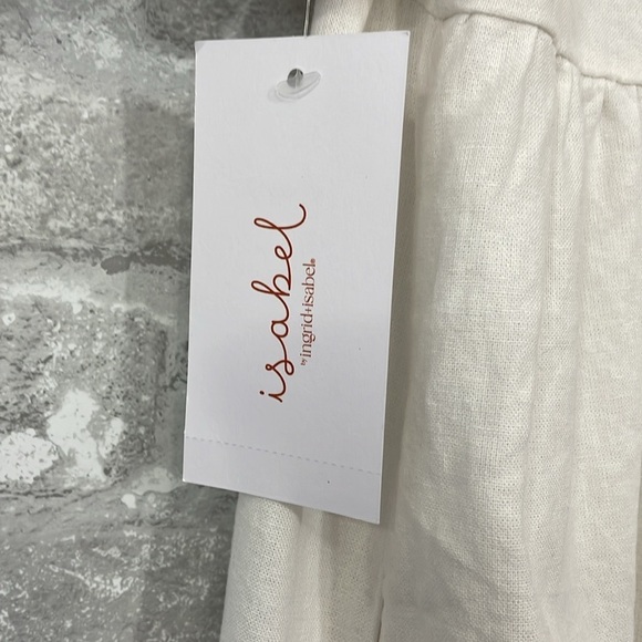 Isabel Maternity Linen Puff Sleeve Dress - Picture 5 of 10